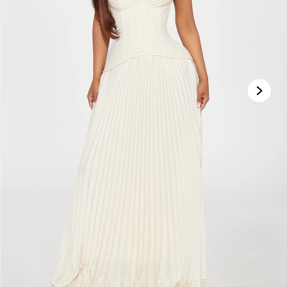 NWT Fashion Nova Daniella Cream Maxi Dress
